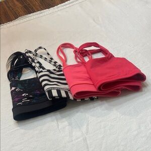 lululemon athletica Pink and Black Women's Tops